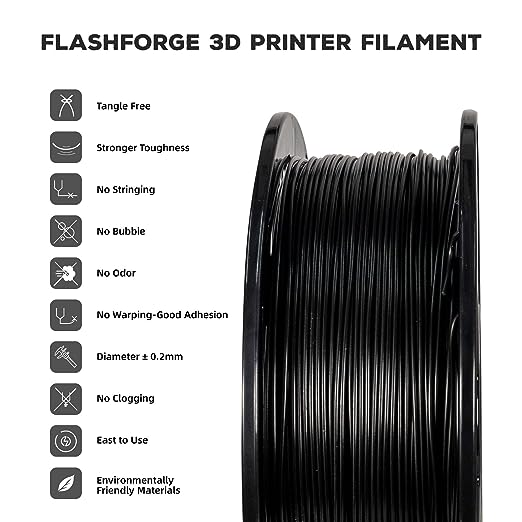 Flashforge PLA 3D Printing Filament Grey 1.75mm, Net Weight-1kg