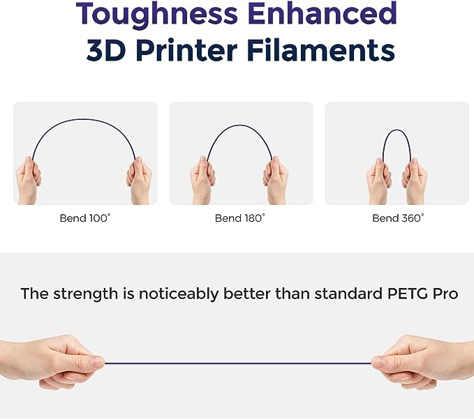 Flashforge PETG PRO 3D Printing Filament White 1.75mm, Net Weight-1Kg