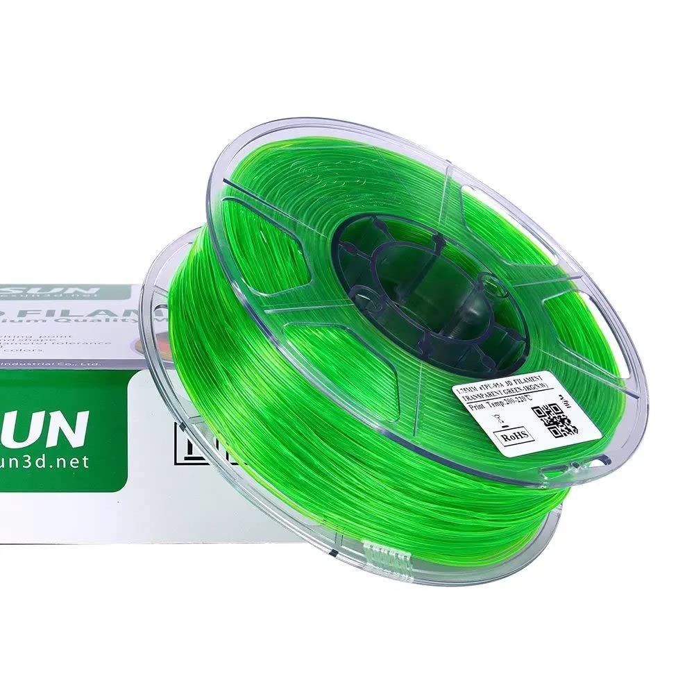 eSun Twinkling 3D Printing Filament Transparent Green,1.75mm, Net Weight-1kg