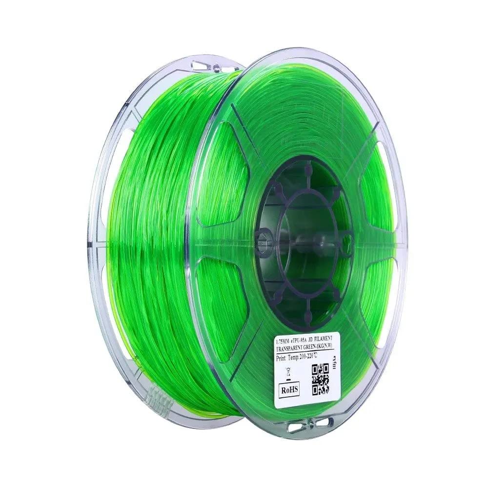 eSun Twinkling 3D Printing Filament Transparent Green,1.75mm, Net Weight-1kg
