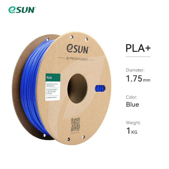 eSUN PLA+ 3D Printing Filament Blue,1.75mm, Net Weight-1kg