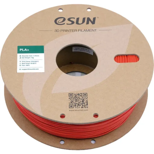 eSUN PLA+ 3D Printing Filament Red,1.75mm, Net Weight-1kg