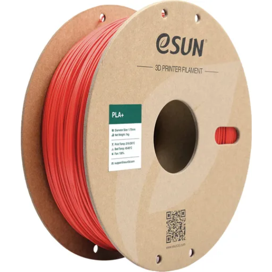 eSUN PLA+ 3D Printing Filament Red,1.75mm, Net Weight-1kg