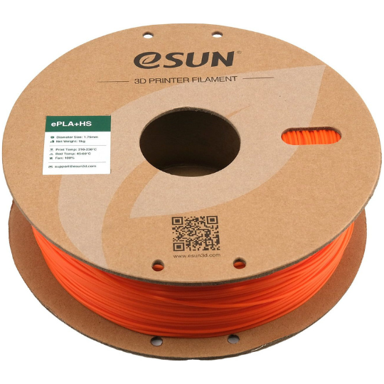 eSUN ePLA+HS 3D Printing Filament Orange,1.75mm, Net Weight-1kg
