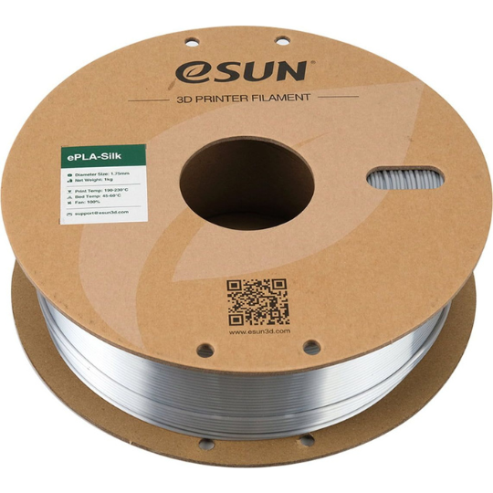eSUN Silk PLA 3D Printing Filament Silver,1.75mm, Net Weight-1kg