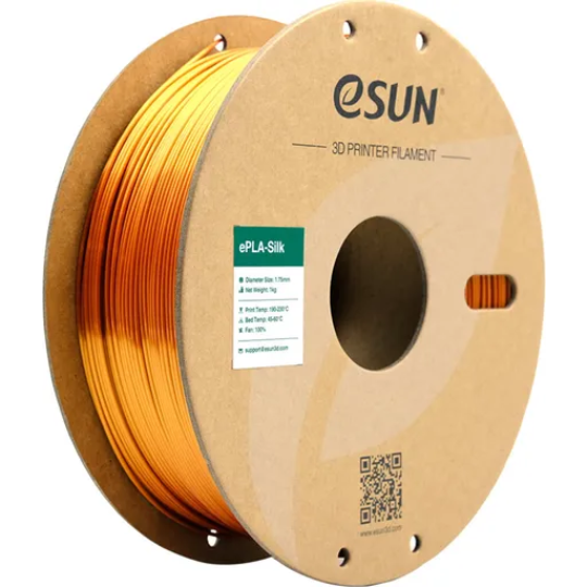 eSUN Silk PLA 3D Printing Filament Copper,1.75mm, Net Weight-1kg