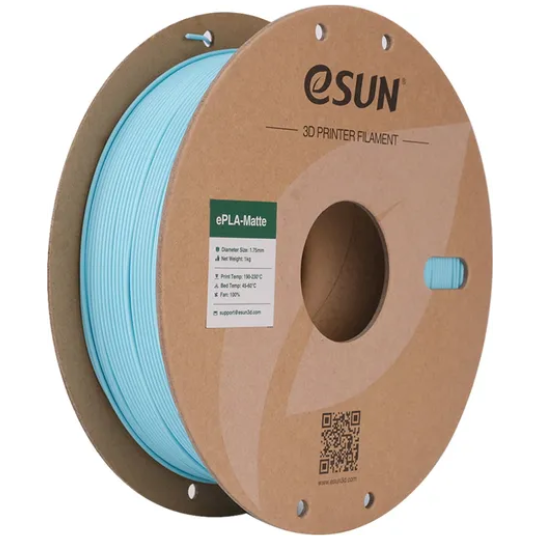 eSUN ePLA Matte 3D Printing Filament Light Blue,1.75mm, Net Weight-1kg
