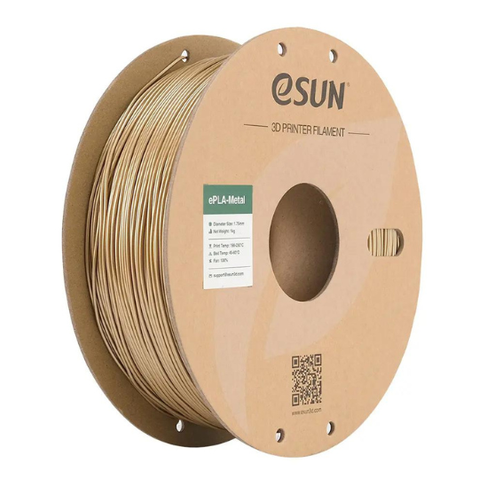 eSUN ePLA Metal 3D Printing Filament Antique Brass,1.75mm, Net Weight-1kg