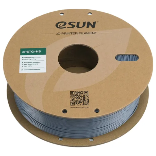 eSUN ePETG+HS 3D Printing Filament Solid Grey,1.75mm, Net Weight-1kg 3D Filaments