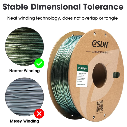 eSUN ePLA-Magic 3D Printing Filament Dark Twinkling Gold,1.75mm, Net Weight-1kg