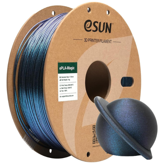 eSUN ePLA-Magic 3D Printing Filament Dark Twinkling Blue,1.75mm, Net Weight-1kg