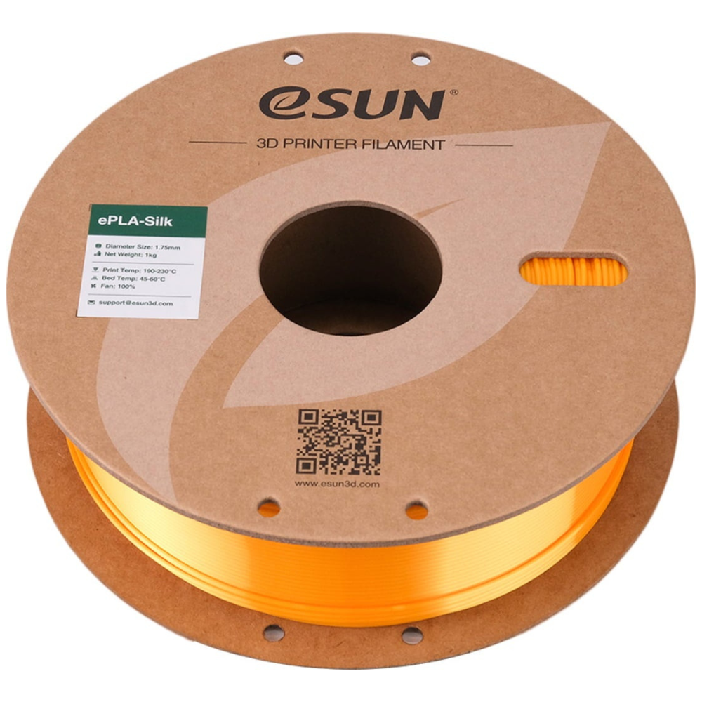 eSUN Silk PLA 3D Printing Filament Dark Yellow,1.75mm, Net Weight-1kg