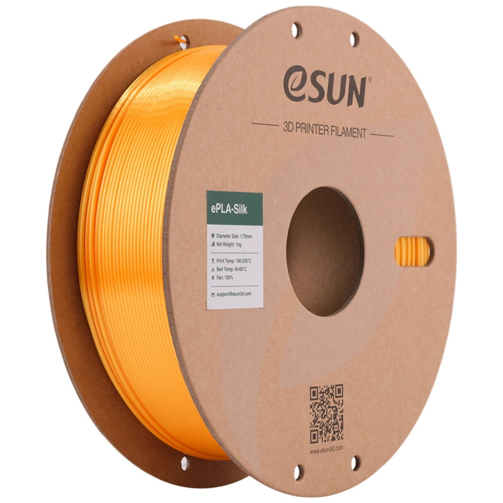 eSUN Silk PLA 3D Printing Filament Dark Yellow,1.75mm, Net Weight-1kg