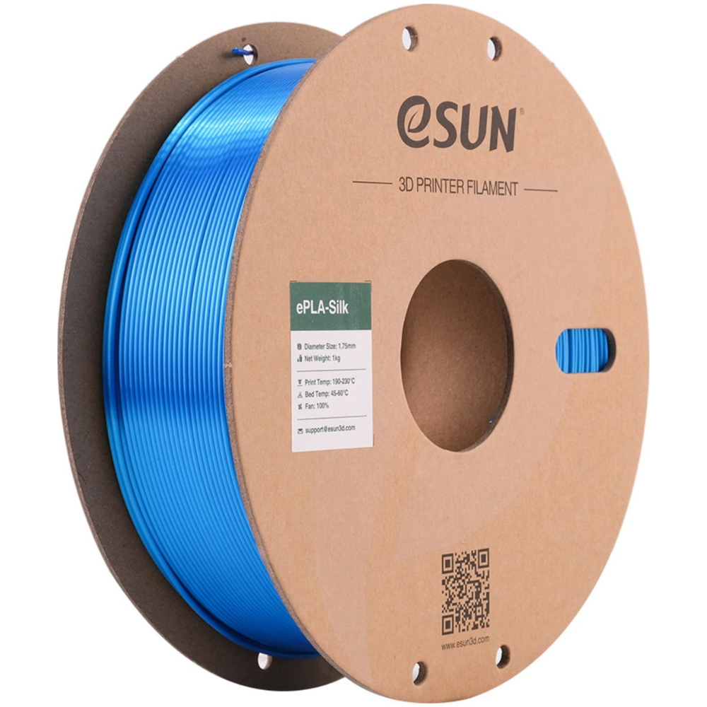 eSUN Silk PLA 3D Printing Filament Cyan,1.75mm, Net Weight-1kg