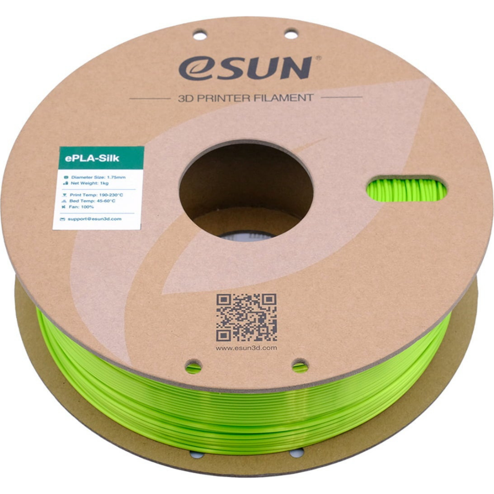 eSUN Silk PLA 3D Printing Filament Lime,1.75mm, Net Weight-1kg 3D Filaments