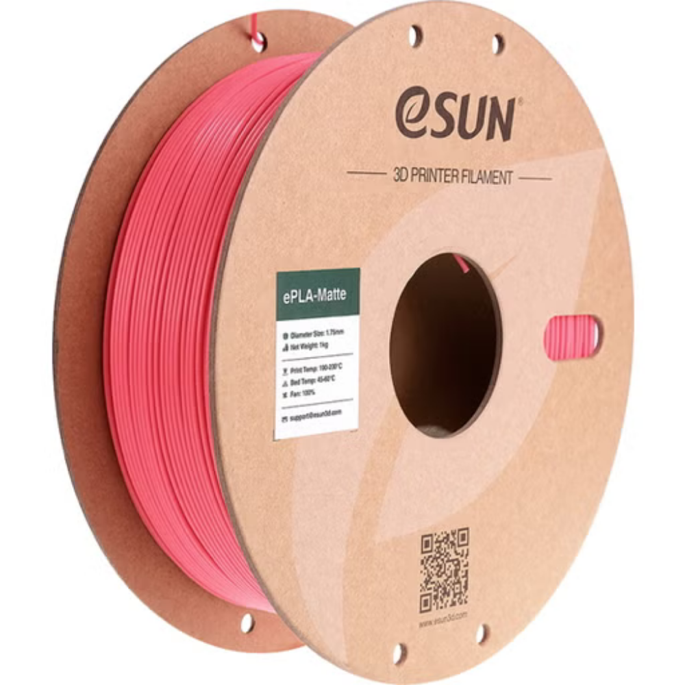 eSUN ePLA Matte 3D Printing Filament Strawberry Red,1.75mm, Net Weight-1kg
