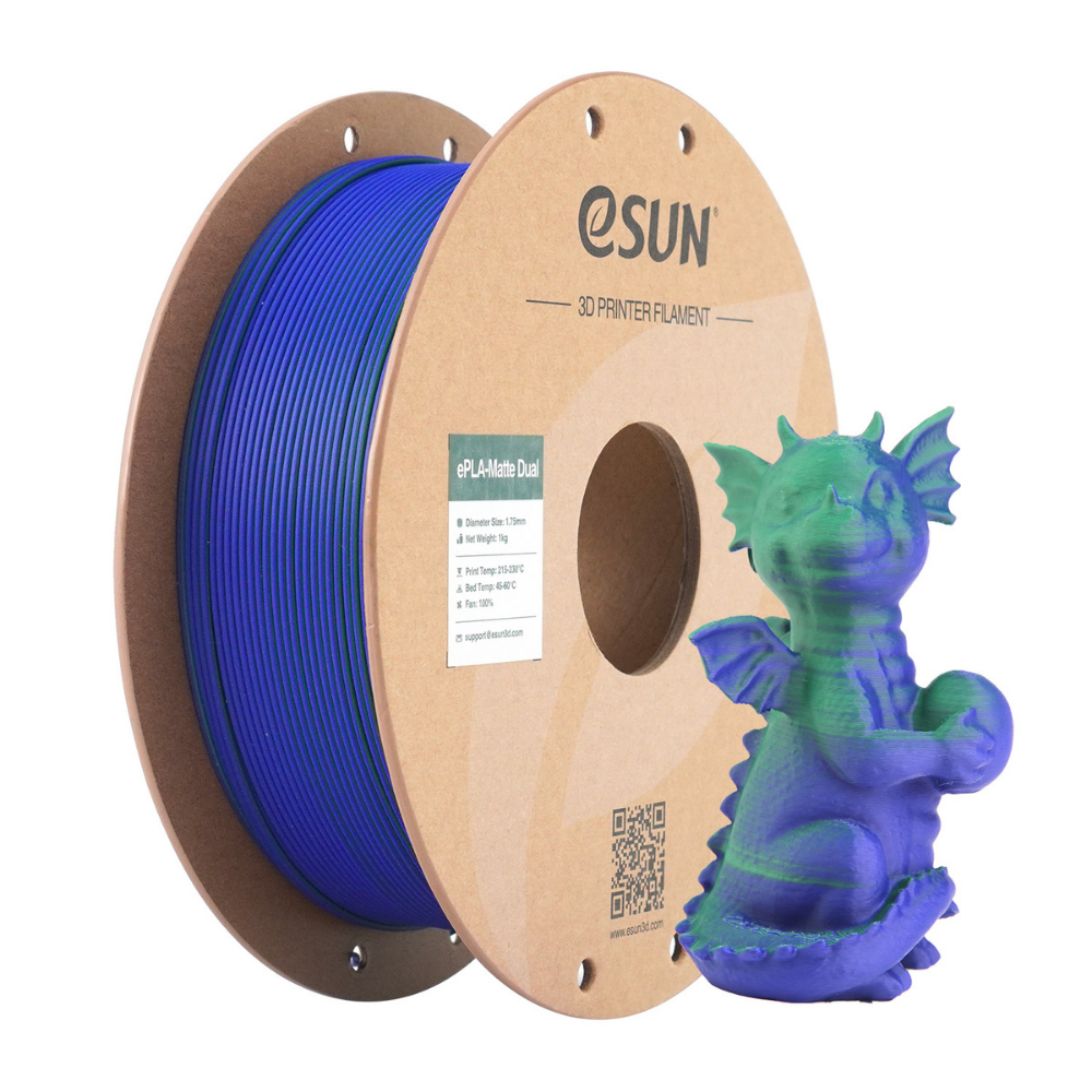 eSUN ePLA Matte 3D Printing Filament Green Blue,1.75mm, Net Weight-1kg