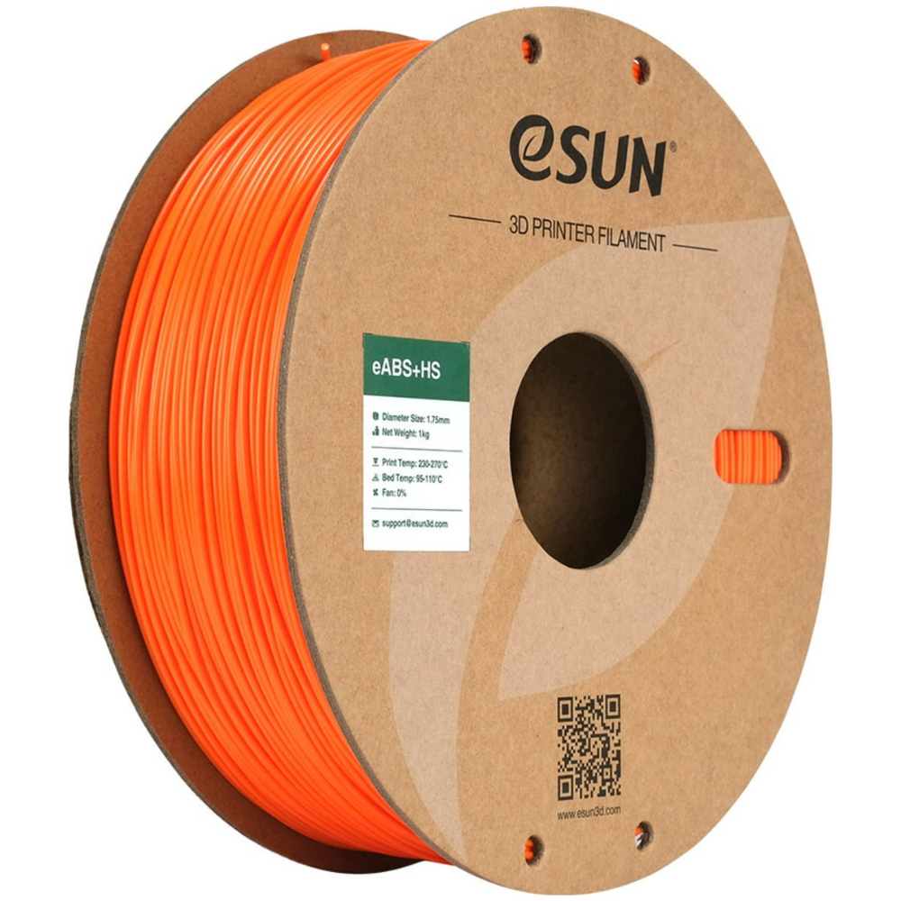 eSUN eABS+HS 3D Printing Filament Orange,1.75mm, Net Weight-1kg