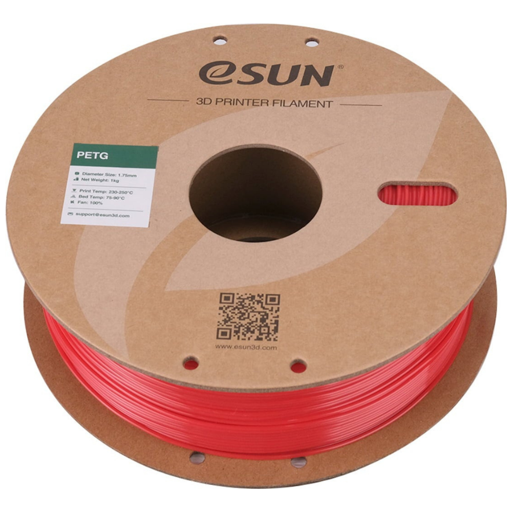 eSUN PETG 3D Printing Filament Solid Red, 1.75mm, Net Weight-1kg