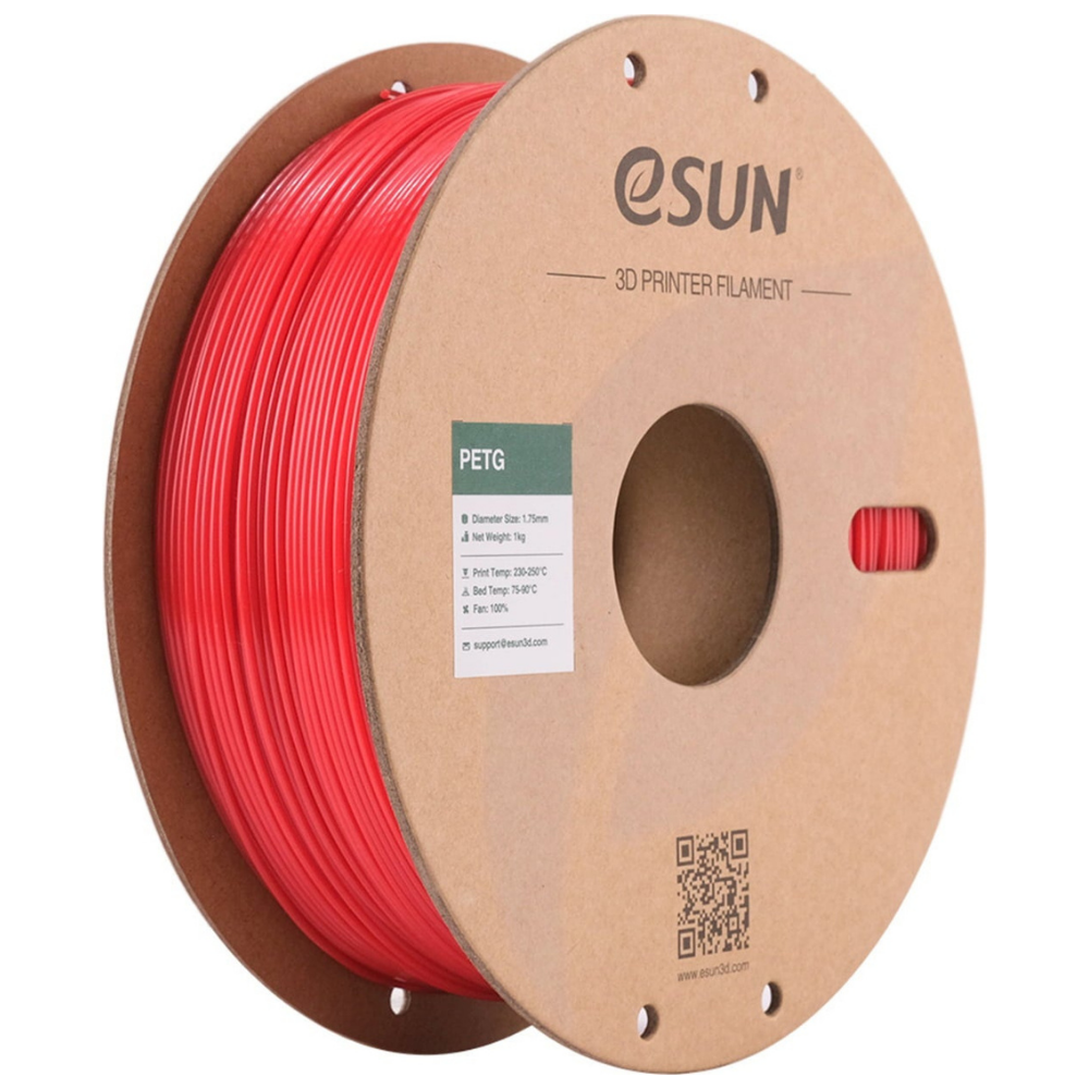 eSUN PETG 3D Printing Filament Solid Red, 1.75mm, Net Weight-1kg
