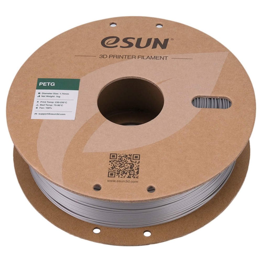 eSUN PETG 3D Printing Filament Solid Silver, 1.75mm, Net Weight-1kg 3D Filaments