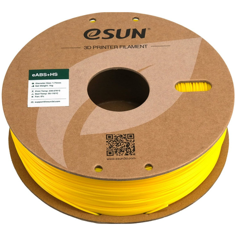 eSUN eABS+HS 3D Printing Filament Yellow,1.75mm, Net Weight-1kg