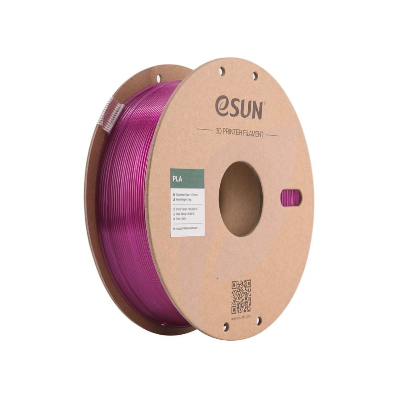 eSUN PLA 3D Printing Filament Translucent Purple,1.75mm, Net Weight-1kg 3D Filaments