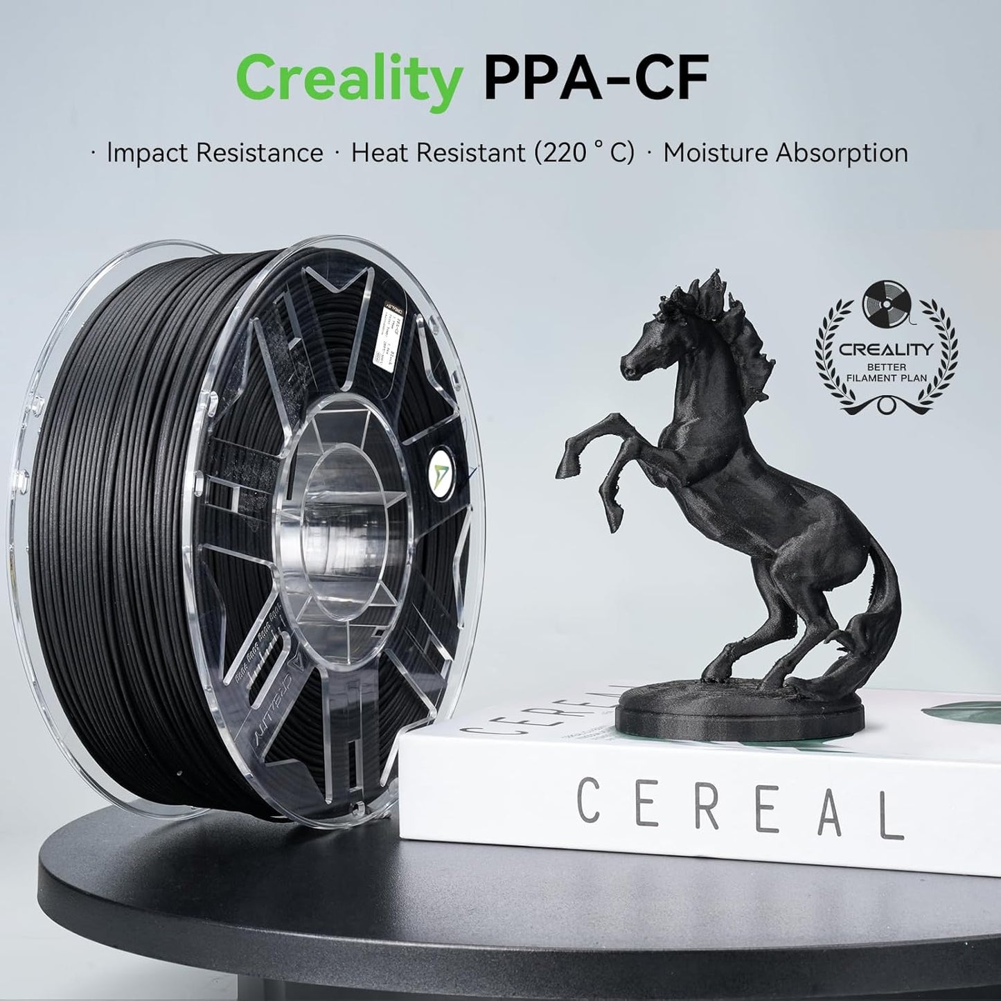 Creality PPA-CF Carbon Fiber 3D Printing Filament,1.75mm,Net Weight-1kg 3D Filaments