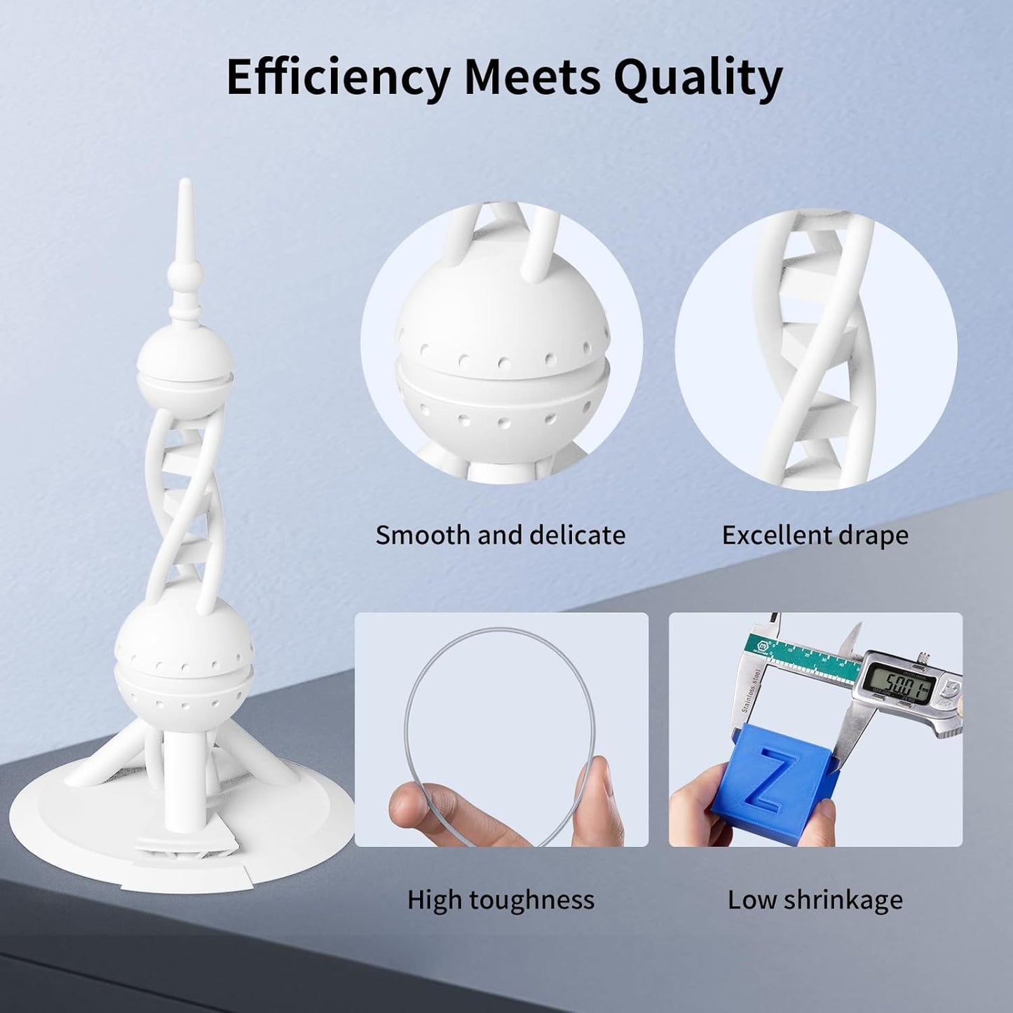 Anycubic PLA High Speed 3D Printing Filament White, 1.75mm Net Weight-1kg