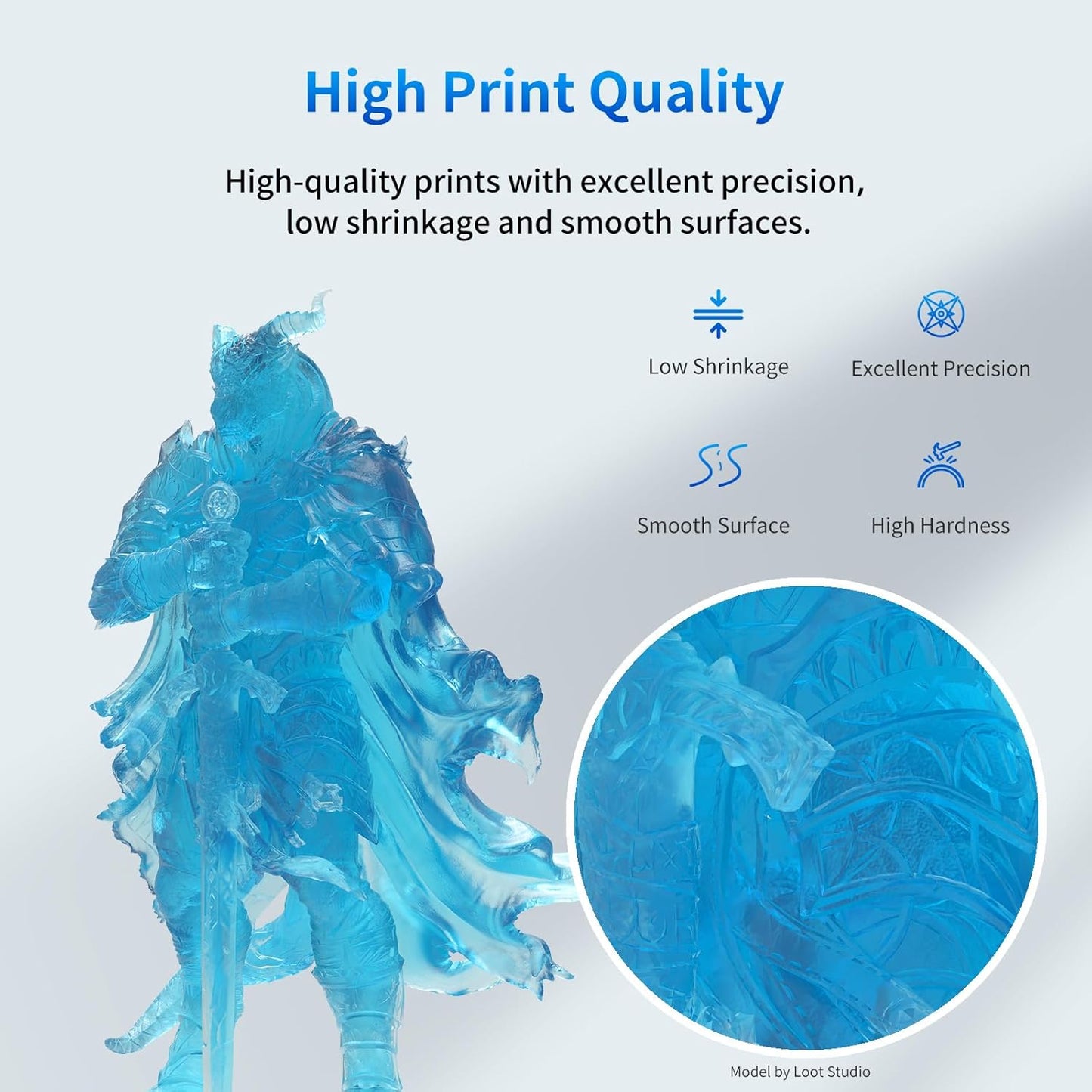 Anycubic Standard UV Resin Translucent Blue - 1Kg 3D Filaments