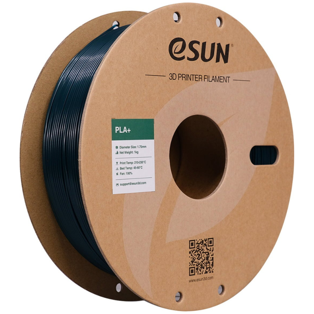 eSUN PLA+ 3D Printing Filament Green,1.75mm, Net Weight-1kg