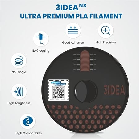 3Idea NX (Next Gen)-PLA Ultra Premium 3D Printing Filament, Brown 1.75mm, Net Weight-1kg