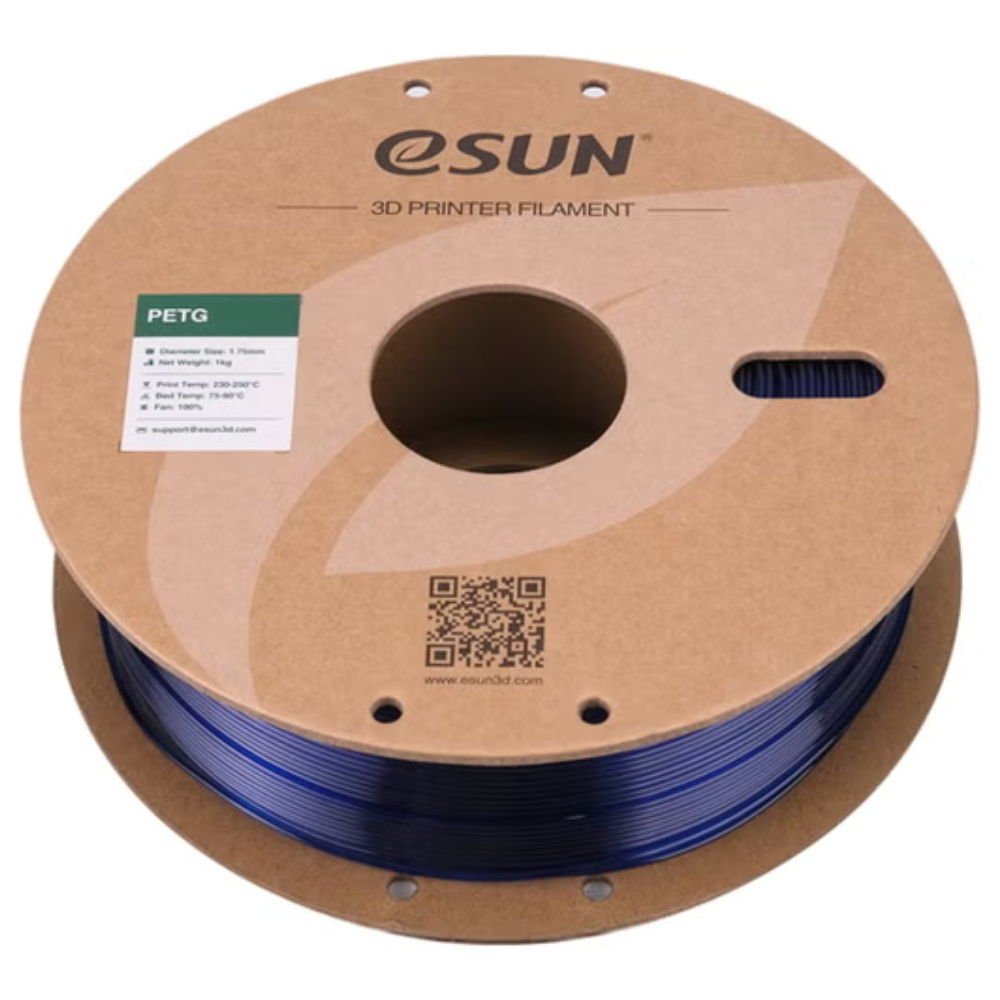 eSUN PETG 3D Printing Filament Translucent Blue,1.75mm, Net Weight-1kg