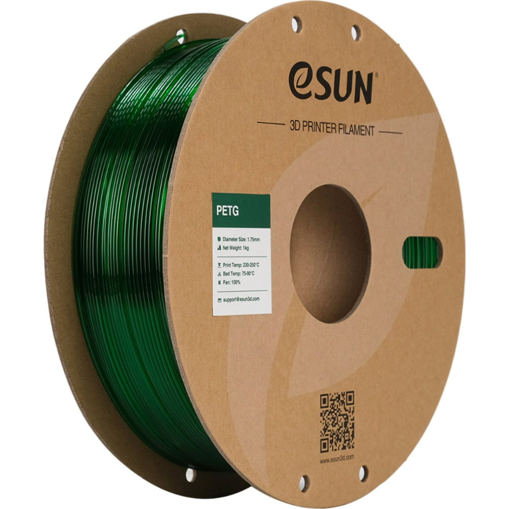eSUN PETG 3D Printing Filament Translucent Green,1.75mm, Net Weight-1kg 3D Filaments