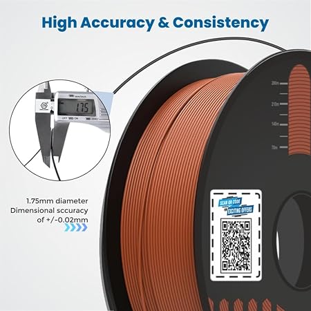 3Idea NX (Next Gen)-PLA Ultra Premium 3D Printing Filament, Metalic Copper 1.75mm, Net Weight-1kg