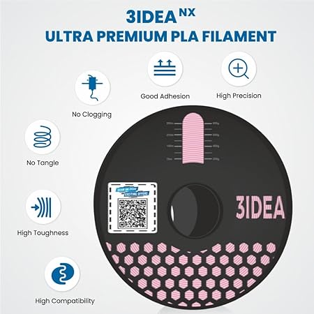 3Idea NX (Next Gen)-PLA Ultra Premium 3D Printing Filament, Pink 1.75mm, Net Weight-1kg