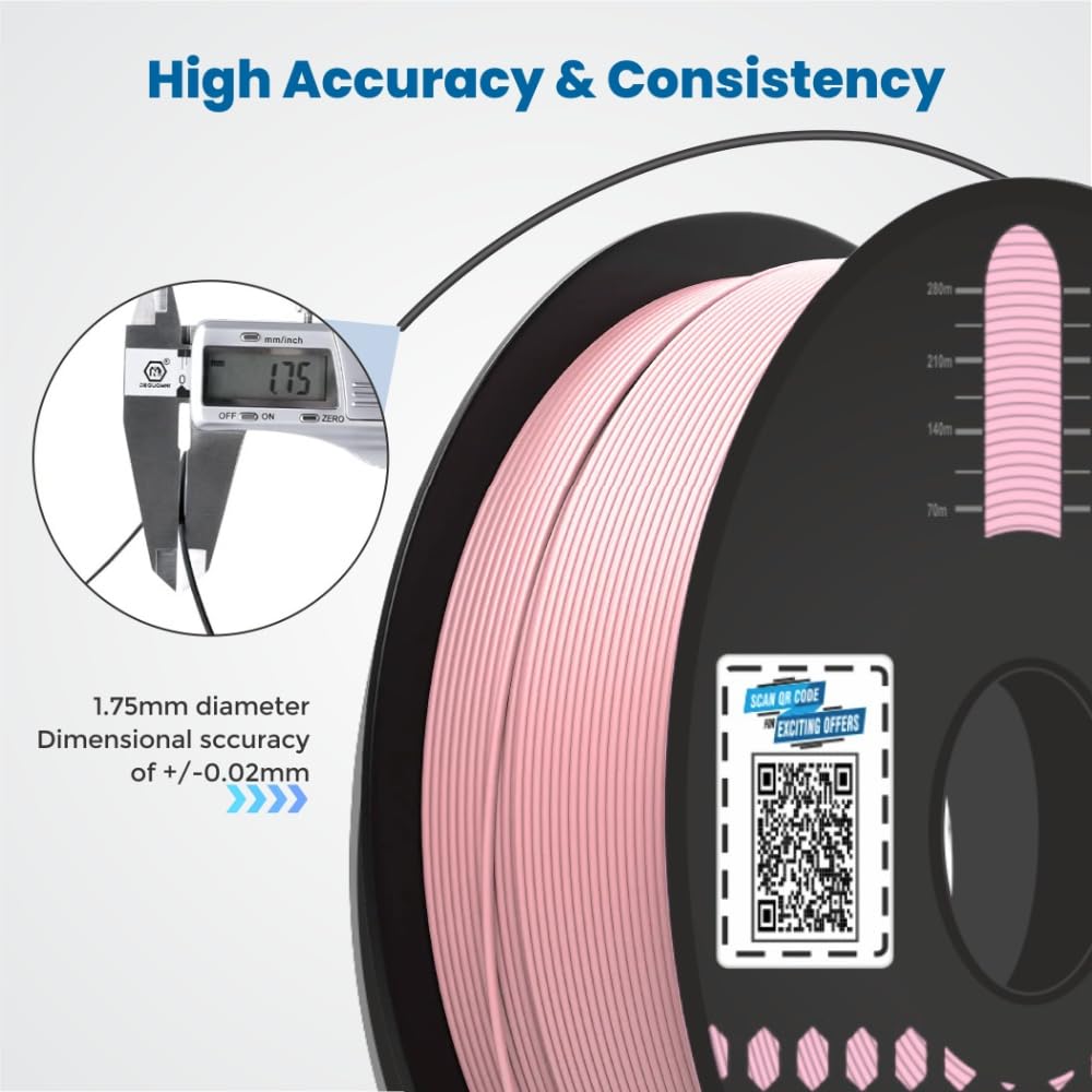 3Idea NX (Next Gen)-PLA Ultra Premium 3D Printing Filament, Pink 1.75mm, Net Weight-1kg