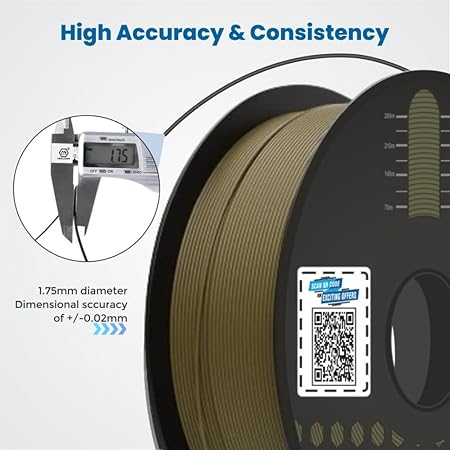 3Idea NX (Next Gen)-PLA Ultra Premium 3D Printing Filament, Khakhi 1.75mm, Net Weight-1kg