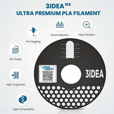 3Idea NX (Next Gen)-PLA Ultra Premium 3D Printing Filament, Transparent 1.75mm, Net Weight-1kg