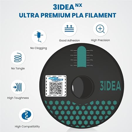 3Idea NX (Next Gen)-PLA Ultra Premium 3D Printing Filament, Cyan 1.75mm, Net Weight-1kg