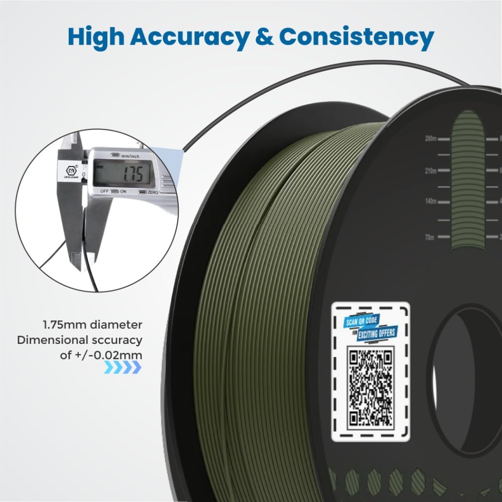 3Idea NX (Next Gen)-PLA Ultra Premium 3D Printing Filament, Dark Green 1.75mm, Net Weight-1kg
