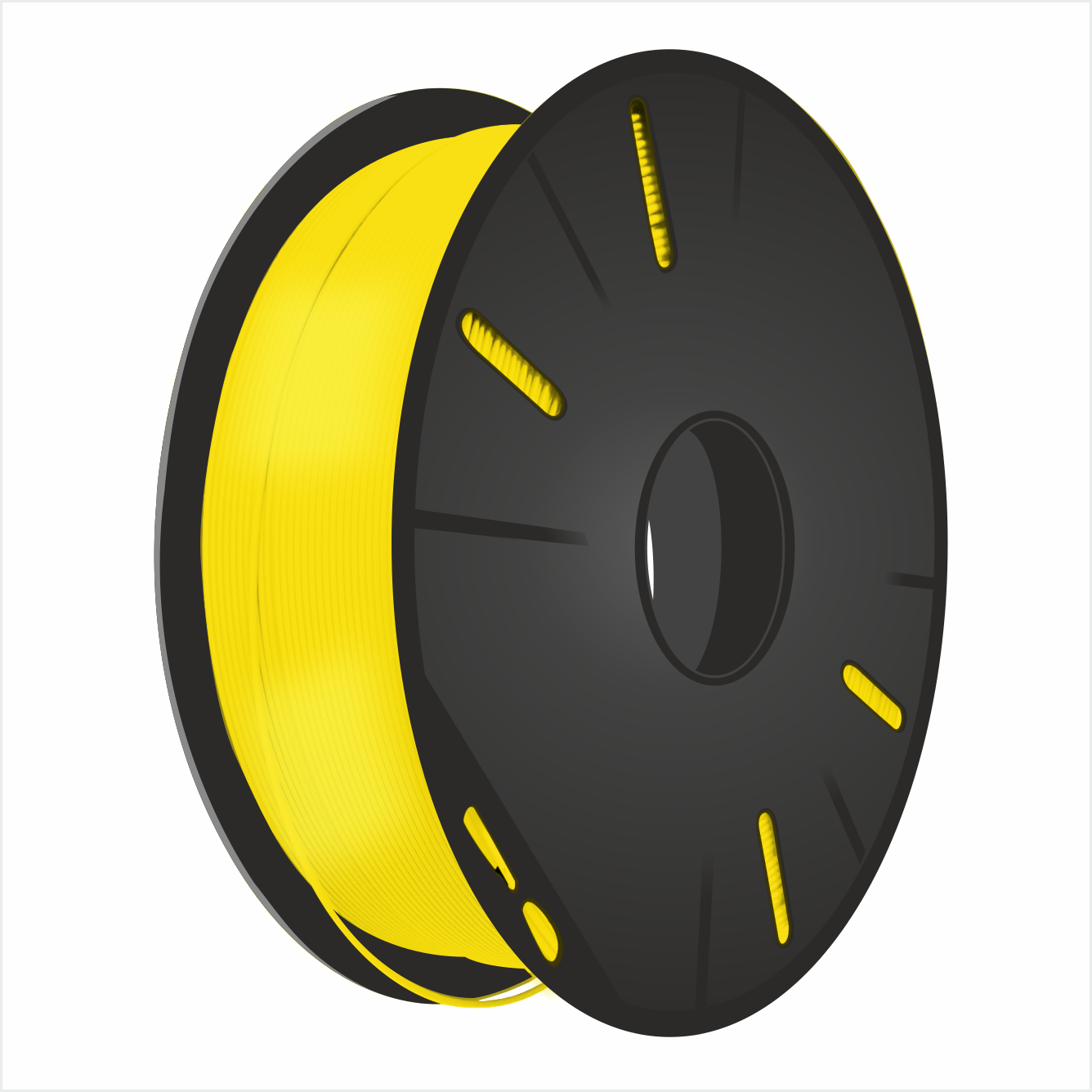 PLA Filament Glass Yellow Net Weight 1 kg, 1.75mm 3D Filaments