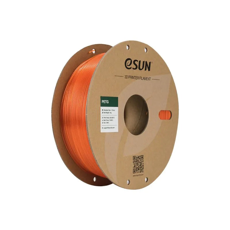 eSUN PETG 3D Printing Filament Translucent Orange,1.75mm, Net Weight-1kg