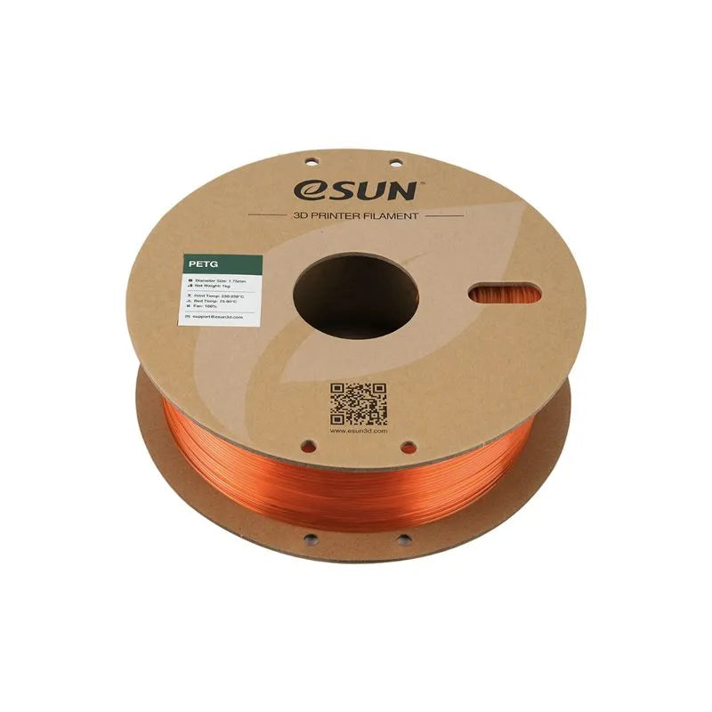eSUN PETG 3D Printing Filament Translucent Orange,1.75mm, Net Weight-1kg