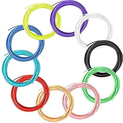 3idea PLA 3D Printing Filaments Multi - Colour 1.75mm, Set of 10 (Each Filament 5 Meters)