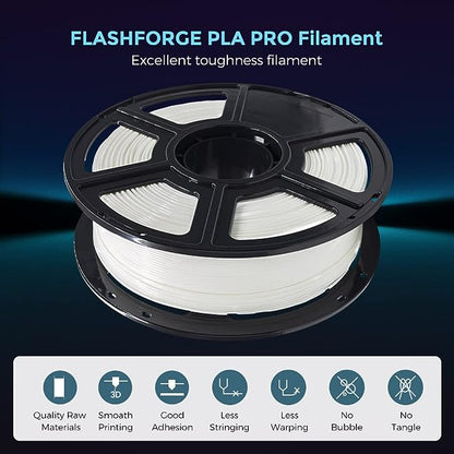 Flashforge PLA PRO 3D Printing Filament White, 1.75mm, Net Weight-1kg