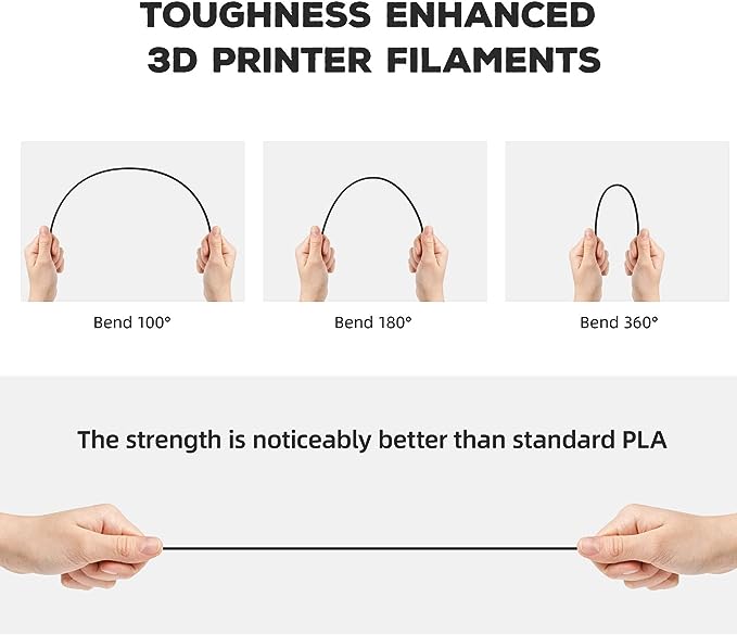 Flashforge ABS PRO 3D Printing Filament Black, 1.75mm, Net Weight-1Kg