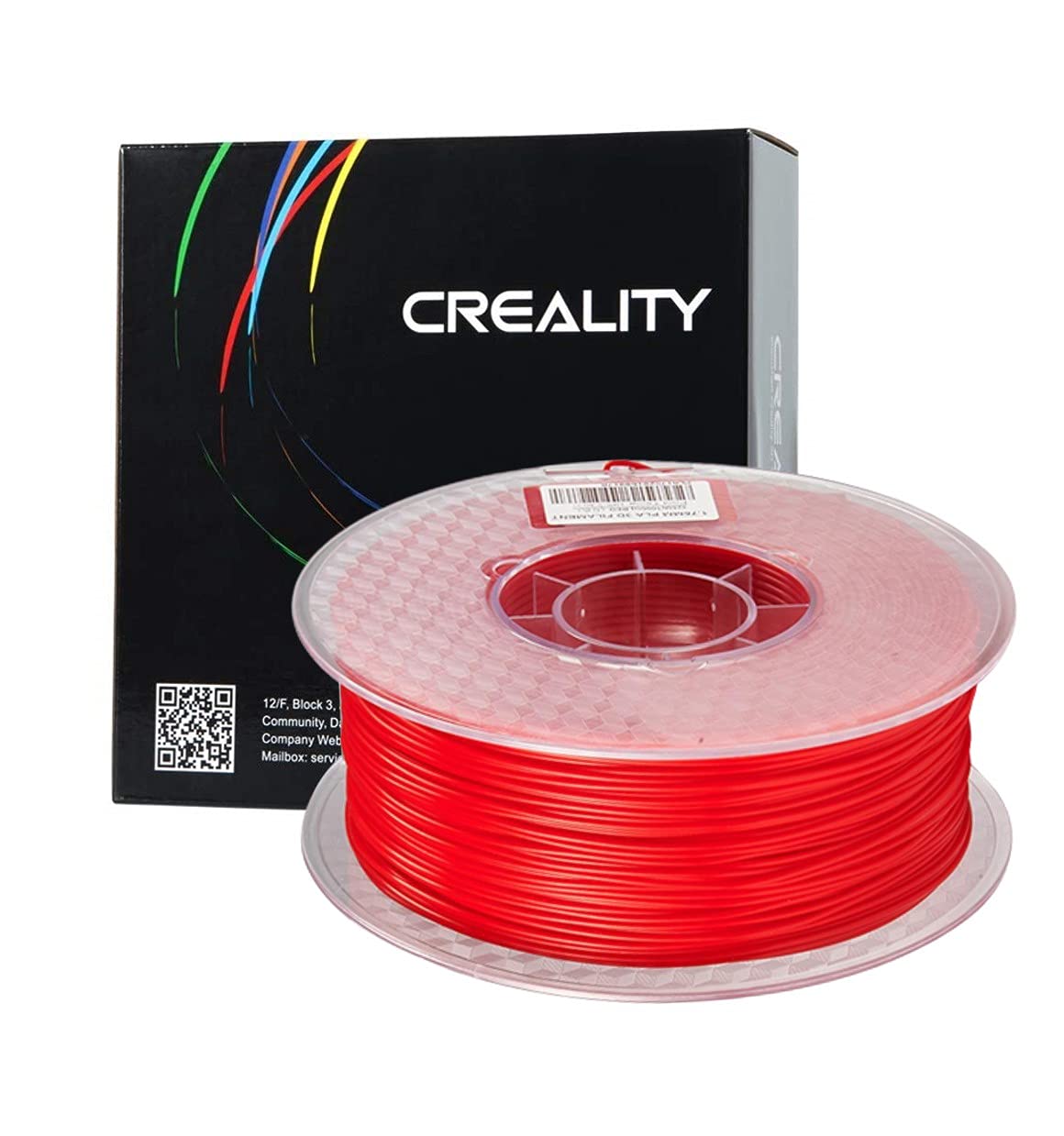 Creality PLA 3D Printing Filament Fluorescent Red,1.75mm,Net Weight-1kg