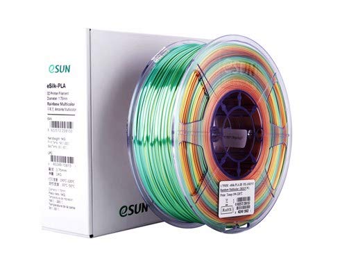 eSun Silk-PLA filament Rainbow Multicolor 3D Filaments