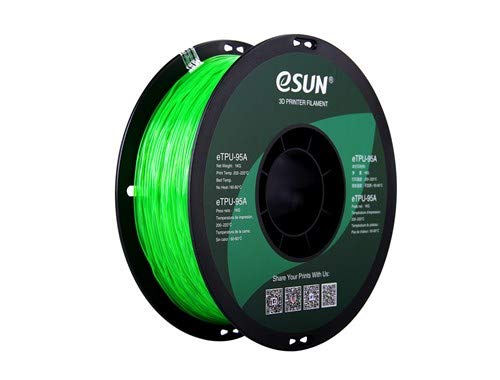 eSun TPU-95A filament Transparent Green 3D Filaments